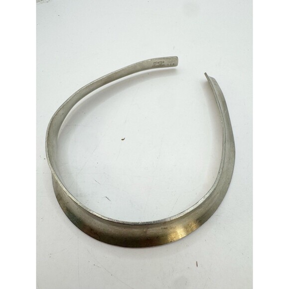 JORGEN JENSEN Denmark Pewter Modernist Choker Necklace 129 Vintage Scandinavian - Picture 6 of 11